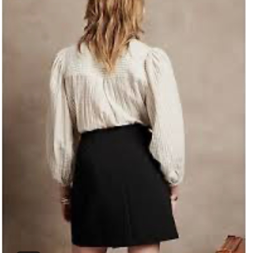 Banana Republic Black Mini Skirt Work Cocktail A-line